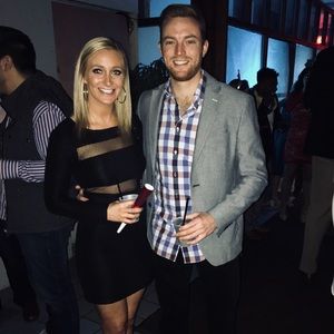 BCBG Black Long-sleeve Mesh & Cutout Dress